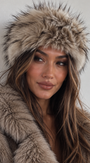 Emma Furry Headband Earmuff - Beige