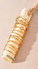 Multi Wrap Chain 12 Ring Set - Gold