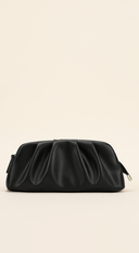 Ava Lux PU Leather Clutch bag - Black
