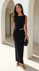 Astra Cut Out Maxi Dress - Black