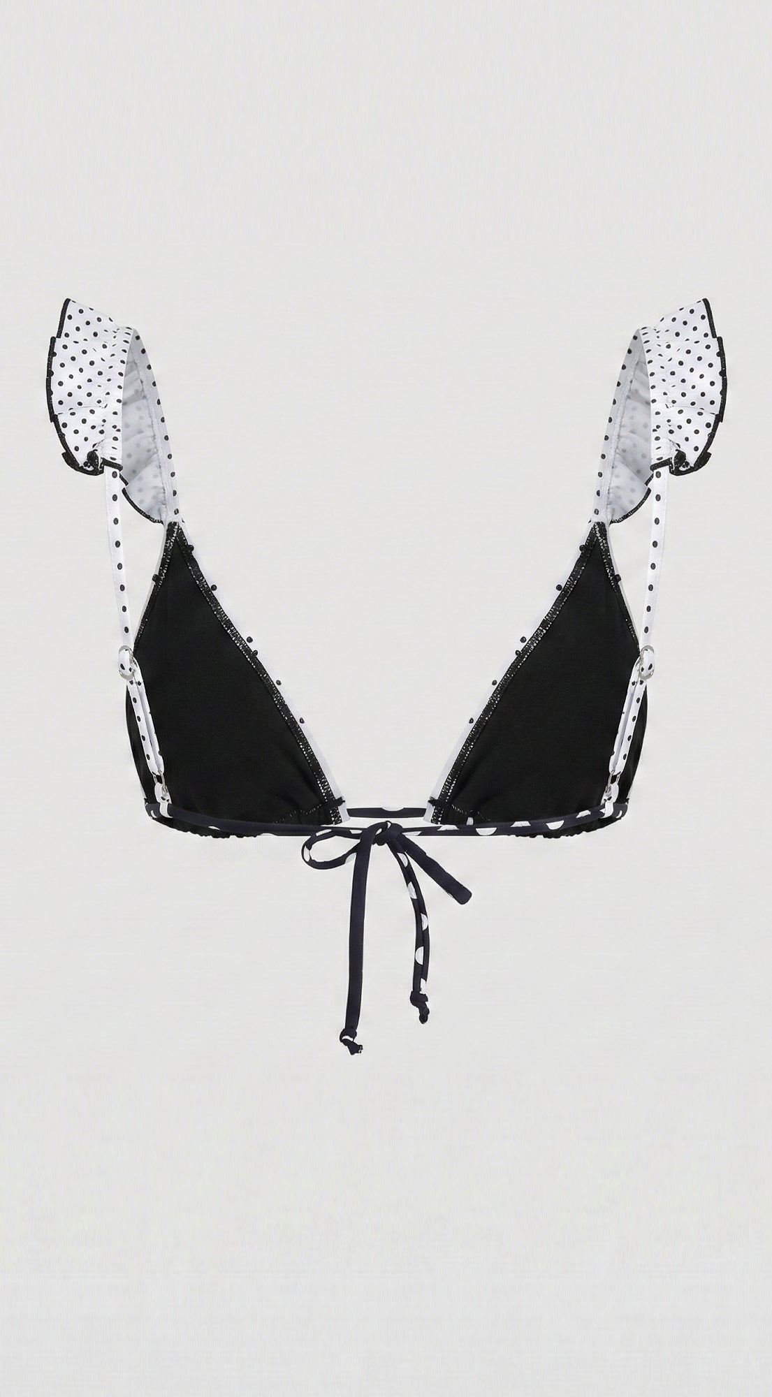 Tulum Ruffle Polka Dot Bikini Set - Black