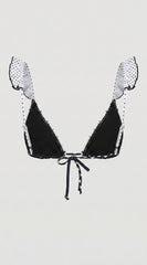 Tulum Ruffle Polka Dot Bikini Set - Black