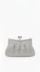 Costanza Rhinestone Luxury Evening Clutch - Silver