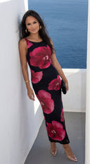 Rosalia Floral Maxi Dress - Black