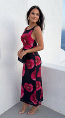 Rosalia Floral Maxi Dress - Black
