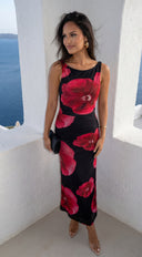 Rosalia Floral Maxi Dress - Black