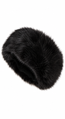 Emma Furry Headband Earmuff - Black
