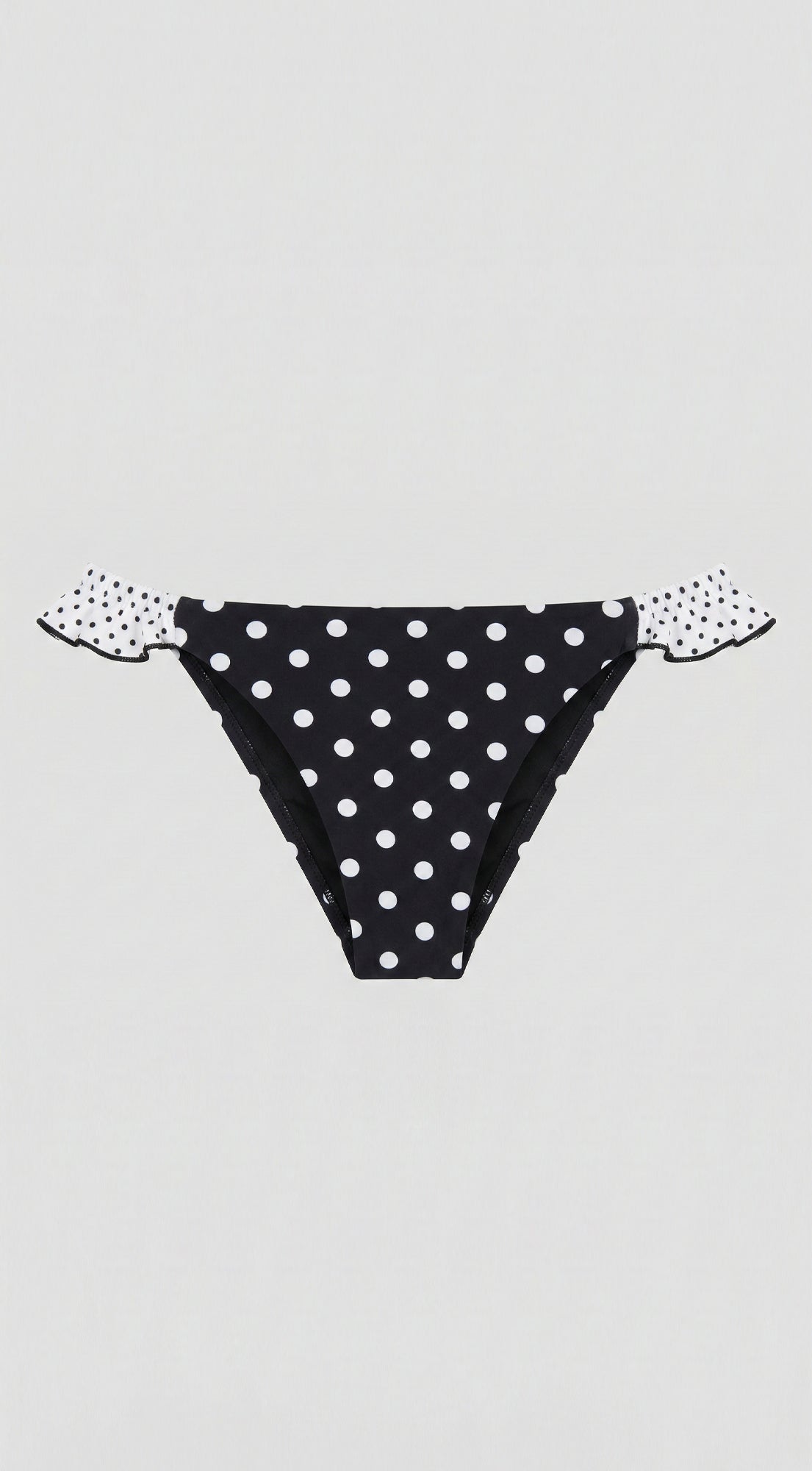 Tulum Ruffle Polka Dot Bikini Set - Black