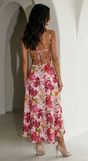 Floréa Bodice Floral Maxi Dress - Pink