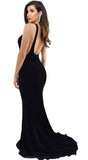 Ginevra Black Velvet Gown Dress