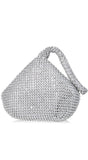 Valena Silver Rhinestone Evening Purse