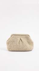 Marbella Crochet Knit Pouch Bag - Ivory