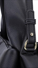 Sophia Lux Soft PU Leather Handbag - Black