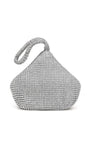 Valena Silver Rhinestone Evening Purse