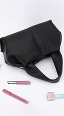 Sophia Lux Soft PU Leather Handbag - Black