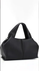 Sophia Lux Soft PU Leather Handbag - Black