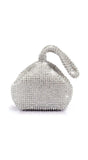 Valena Silver Rhinestone Evening Purse