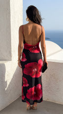 Rosalia Floral Maxi Dress - Black