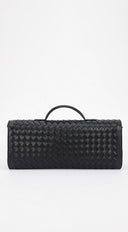 Milano Woven Clutch Handbag - Black