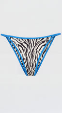 Zahara Zebra Contrast Bikini Set - Blue Multi