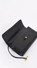 Milano Woven Clutch Handbag - Black