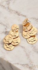 Rio Cascade Drop Statement Earrings - Gold