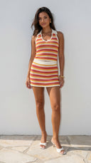 Ibella Halter Crochet Set - Orange Multi