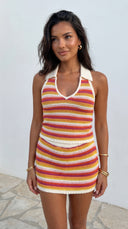 Ibella Halter Crochet Set - Orange Multi