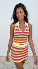Ibella Halter Crochet Set - Orange Multi