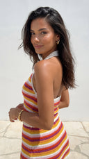 Ibella Halter Crochet Set - Orange Multi