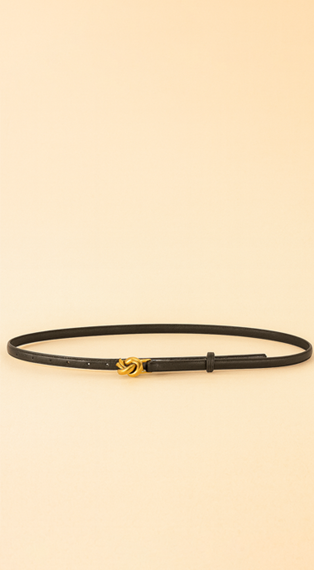 Naya Metal Buckle Faux Leather Belt - Black