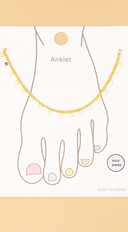 Fai White Gold Dipped Anklet - Gold