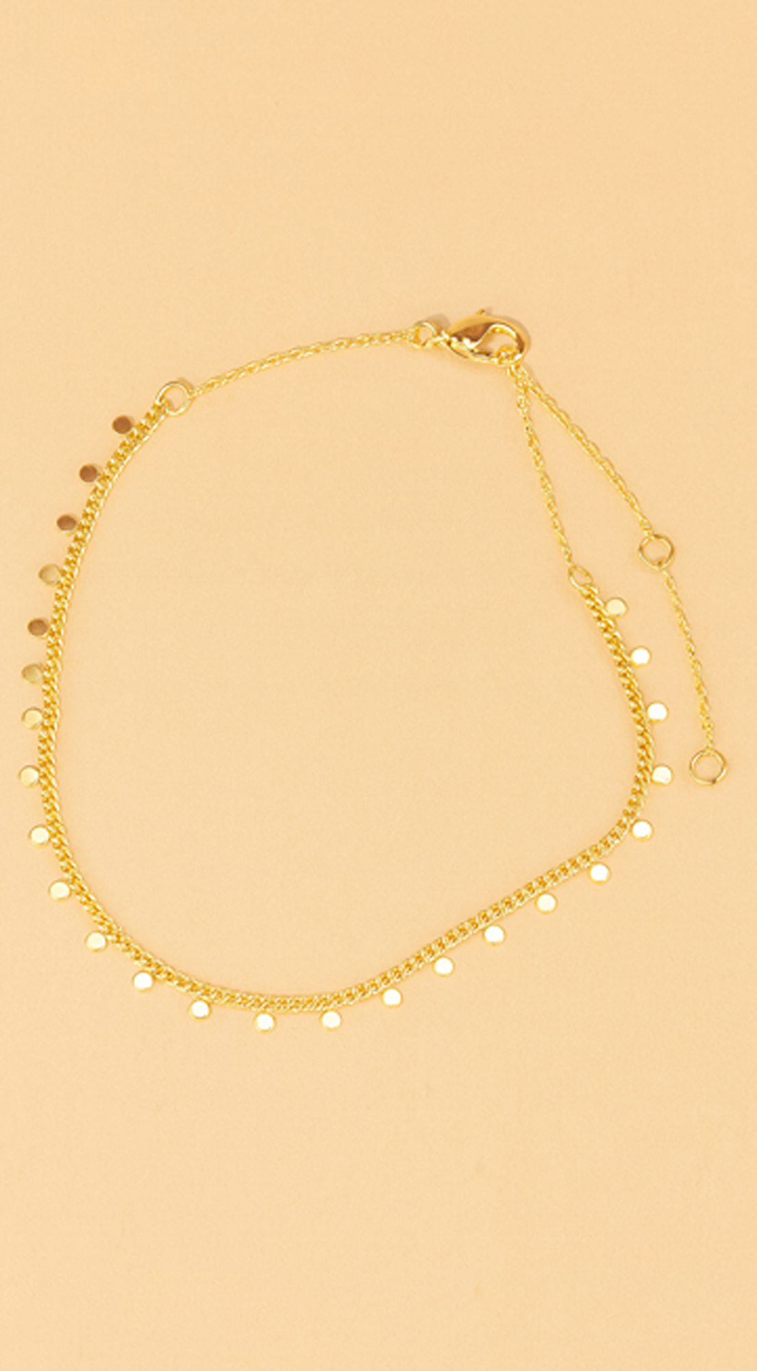 Fai White Gold Dipped Anklet - Gold