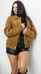 Rouxen Faux Suede Jacket - Camel