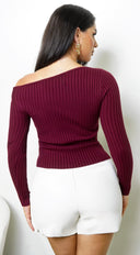 Karlina Wrap PU Leather Skort - Ivory