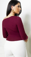 Karlina Wrap PU Leather Skort - Ivory