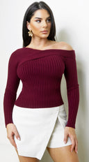 Karlina Wrap PU Leather Skort - Ivory