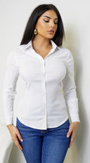 Core Basic Button Down Shirt - White