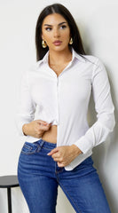 Core Basic Button Down Shirt - White