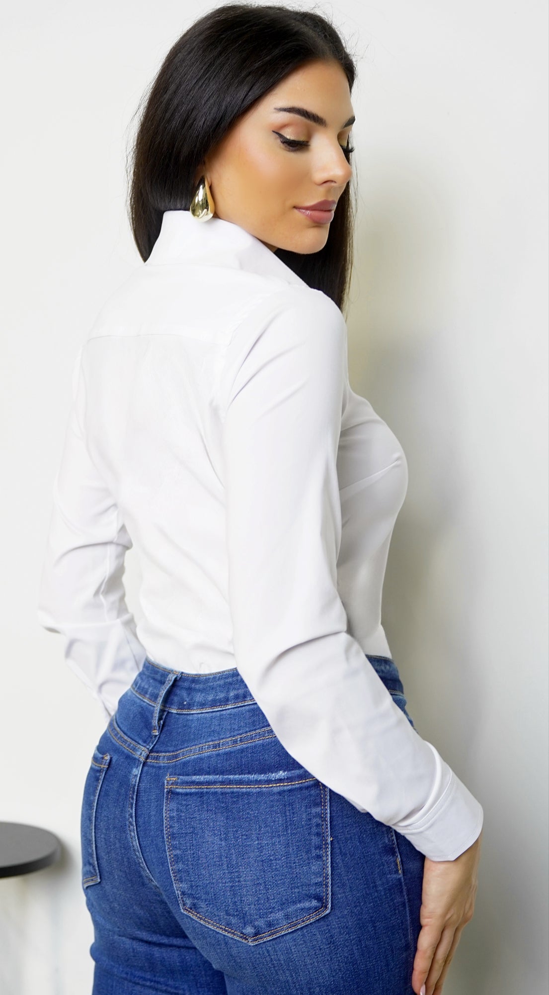 Core Basic Button Down Shirt - White