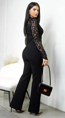 Sorvella Lace Jumpsuit - Black