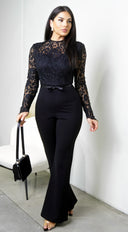 Sorvella Lace Jumpsuit - Black
