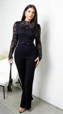 Sorvella Lace Jumpsuit - Black
