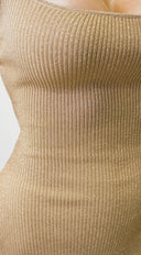 Calixa Lurex Midi Dress - Gold