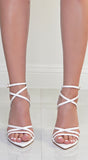 Annabella White Strappy Heel