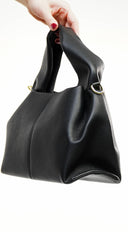Sophia Lux Soft PU Leather Handbag - Black