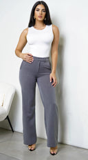 Nolira Straight Pants - Gray