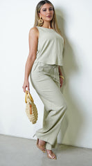 Cyrilla Linen Set - Green