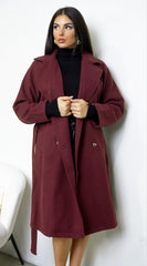 Belvra Classic Trench - Burgundy