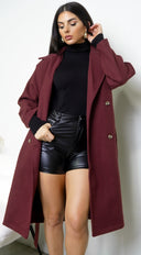 Belvra Classic Trench - Burgundy